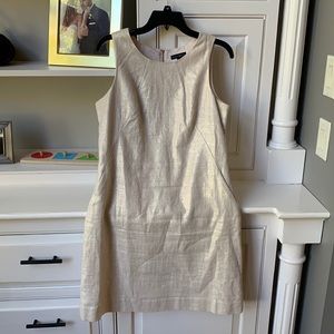 Willi Smith off white/ tan sheen cocktail dress